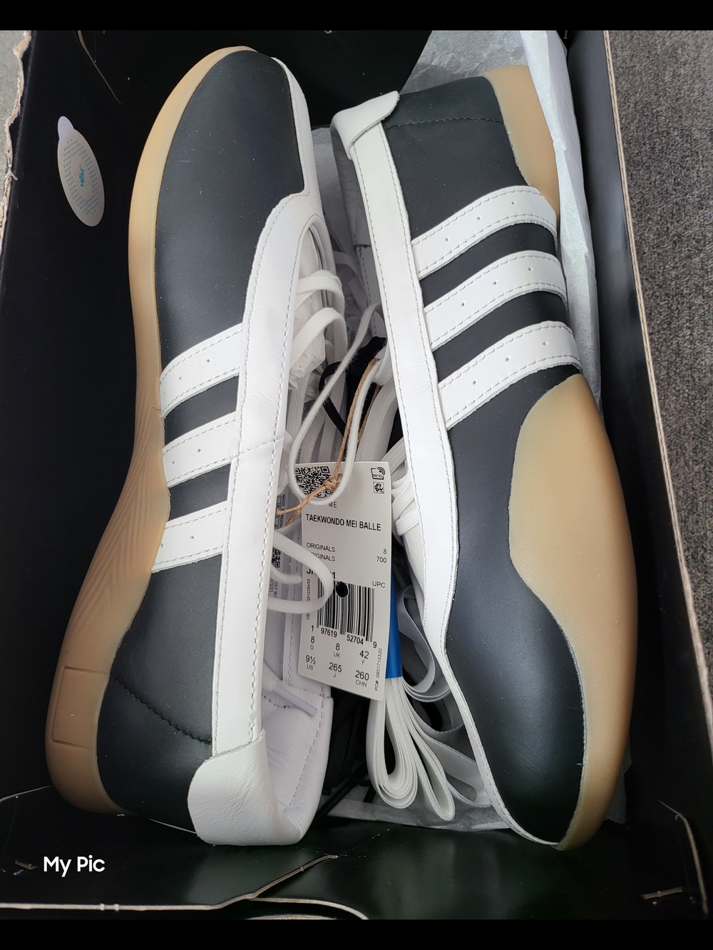 Adidas Lace-Up Black & White Taekwondo Ballet Sneakers - Picture 2 of 4